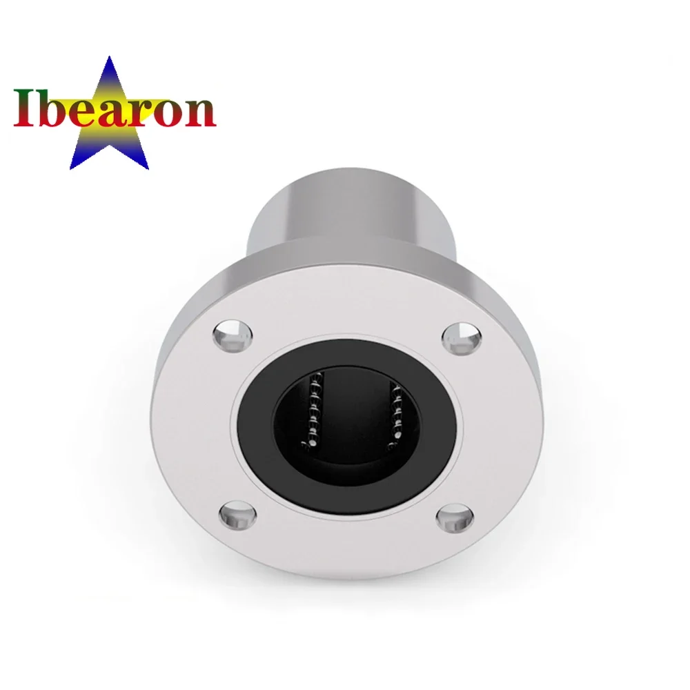 2PCS LMF6UU LMF8UU Standard Type Round Flanged Linear Motion Ball Bearing Seals On Both Side High Quality Resin Retainer