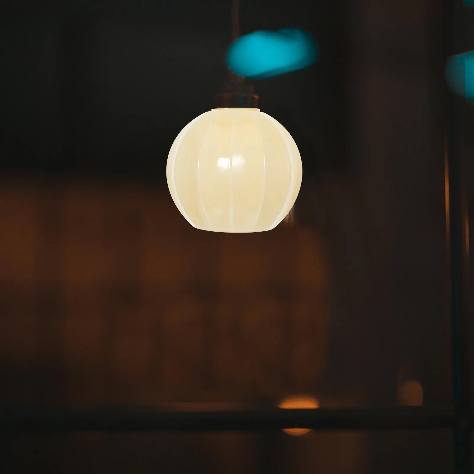 Glass Pendant Lamp Shade Pumpkin Design High Transparency Vintage Light Shade for Living Room Bedroom Small Space Saving