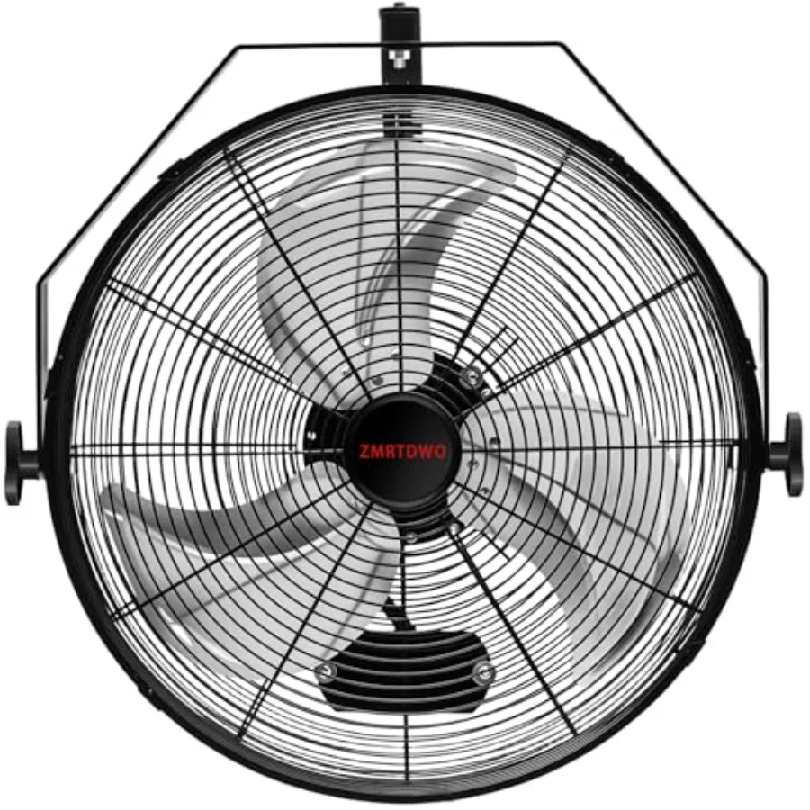 

Wall Mount Fan 360° Manual Adjustable Tilt 3 Speed High Velocity Airflow IP44 Waterproof HeavyDuty Metal Wall Fan for Patios Ga
