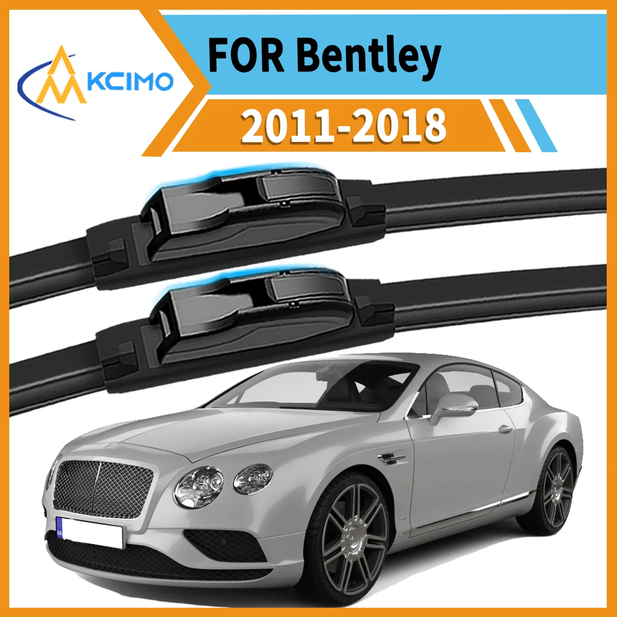 2PCS Premium Windshield Wipers for Bentley Continental GT 2011-2018 All-Season Performance Smudge-Free Clean Safe Driving