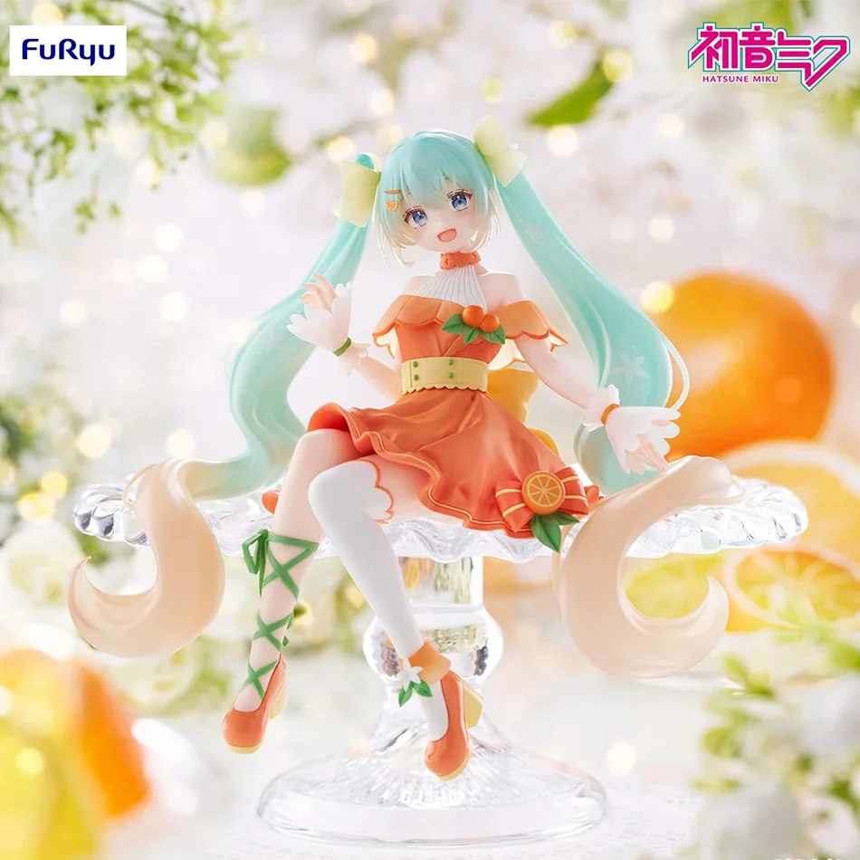 New Hatsune Miku Anime Figurine Kawaii Citrus Miku Figurine Gk Statue Model Doll Collection Room Desk Decoration Toys Gift view 2