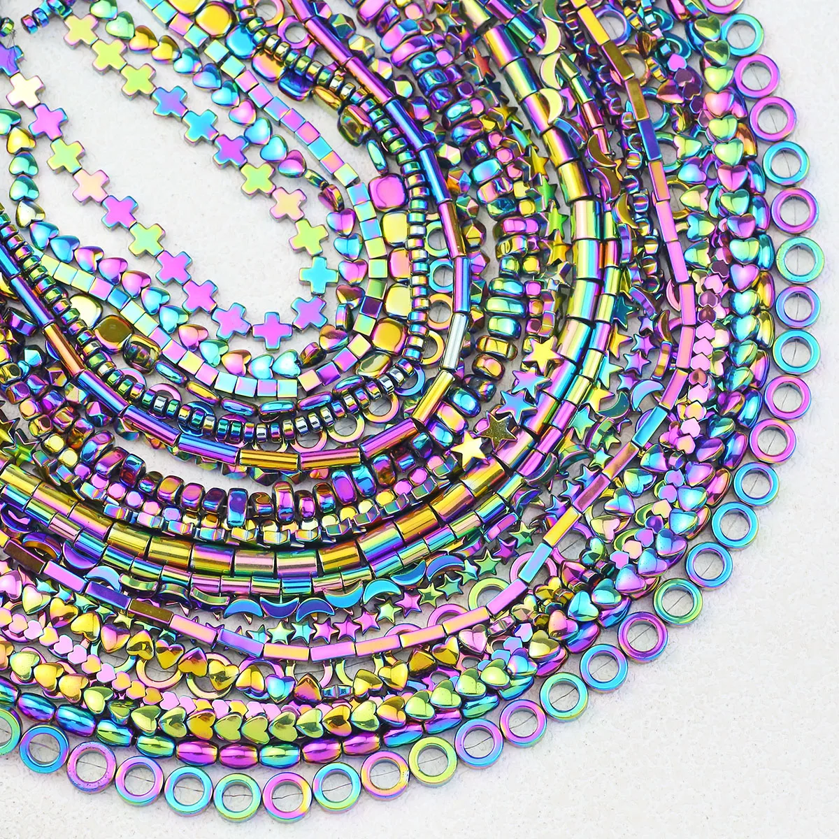 45 نمط ملون الهيماتيت الطبيعي جولة مربع القلب ستار غير النظامية فضفاض حجر الخرز لصنع المجوهرات القلائد سوار ذاتي الصنع #2