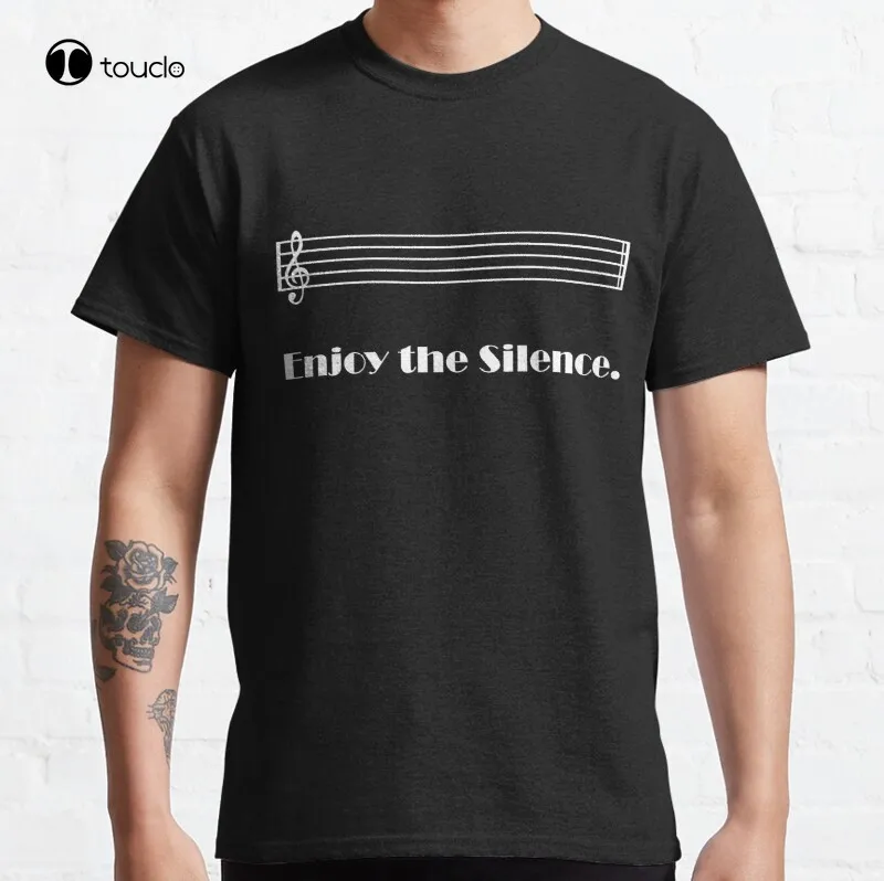 Enjoy The Silence Silence Music(Dark) Classic T-Shirt Cotton Tee Shirt Unisex Fashion Tshirt Summer Women Shirts Xs-5Xl