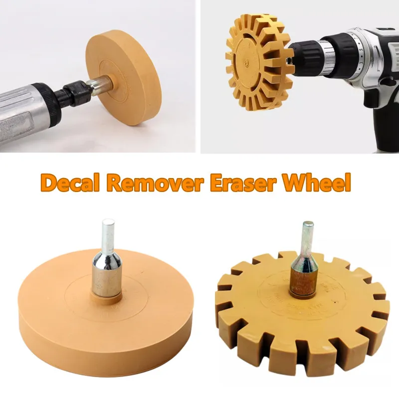 New Decal Remover Eraser Wheel Car Polishing Kit 3.5/4 Inch Adhesive Sticker Pinstripe Clean Rubber Grinding Wheel