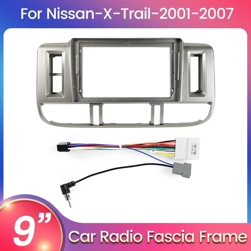 

Для Nissan X-Trail Xtrail T30 2001-2007 для 9-дюймовой автомобильной панели Android, рамка Fascia, дополнительные аксессуары, шнур питания, жгут проводов