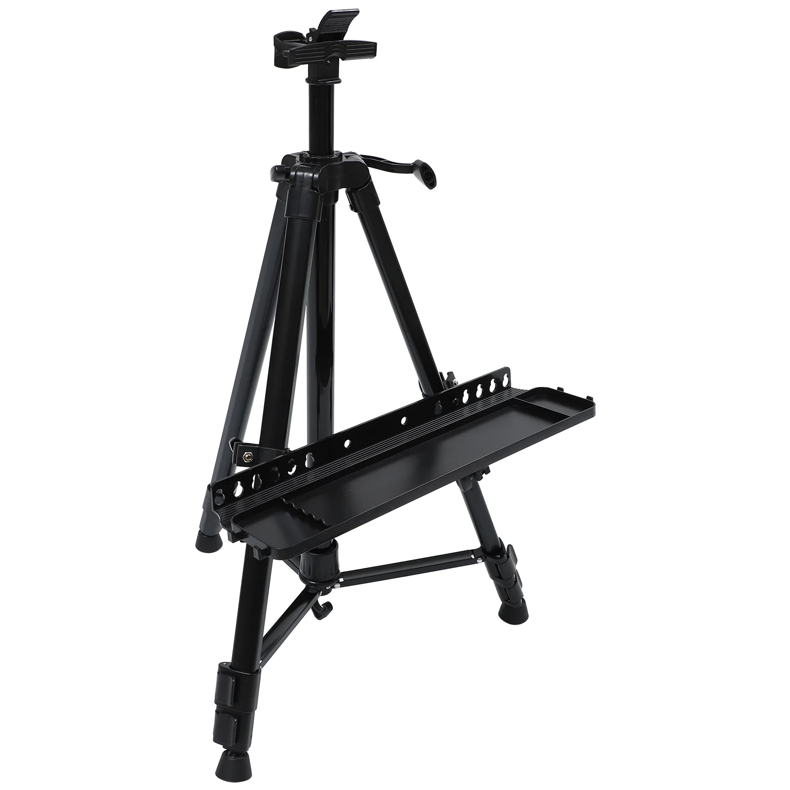 

Tripod Folding Easel Drawing Board Sketching Stand Painting with Tray Foldable 95X95X54CM Small Display Black Child