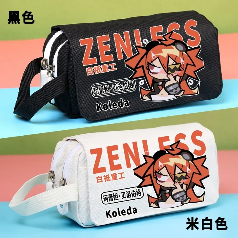 Juego Zenless Zone Zero Anime Cos Koleda Wise Belle Nekomiya Mana Corin, Etc. Estuche de lápices Unisex con estampado Simple, regalo