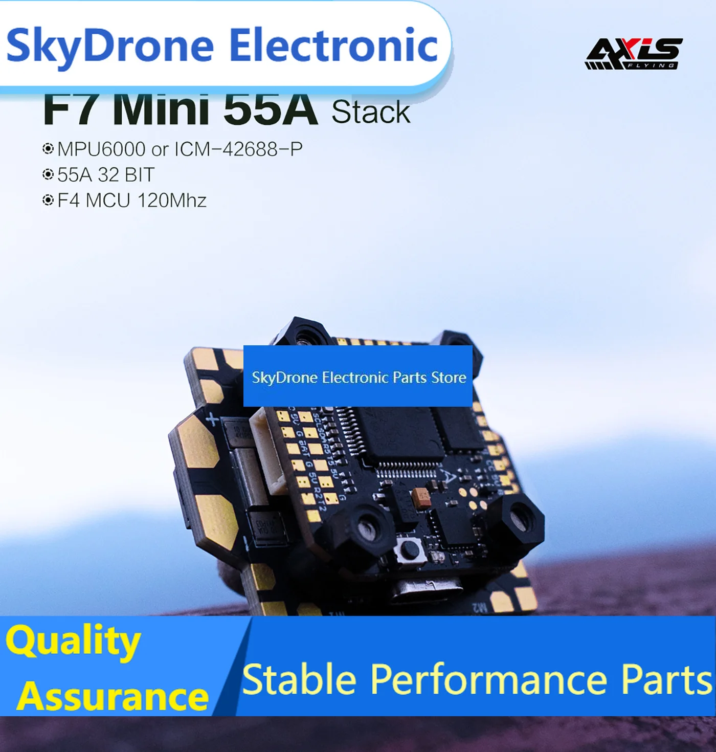 SkyDElAxisflying Argus Mini 4-6s 55A Stack F7 Pro FC 55A ESC 32 BIT For FPV / 5inch S