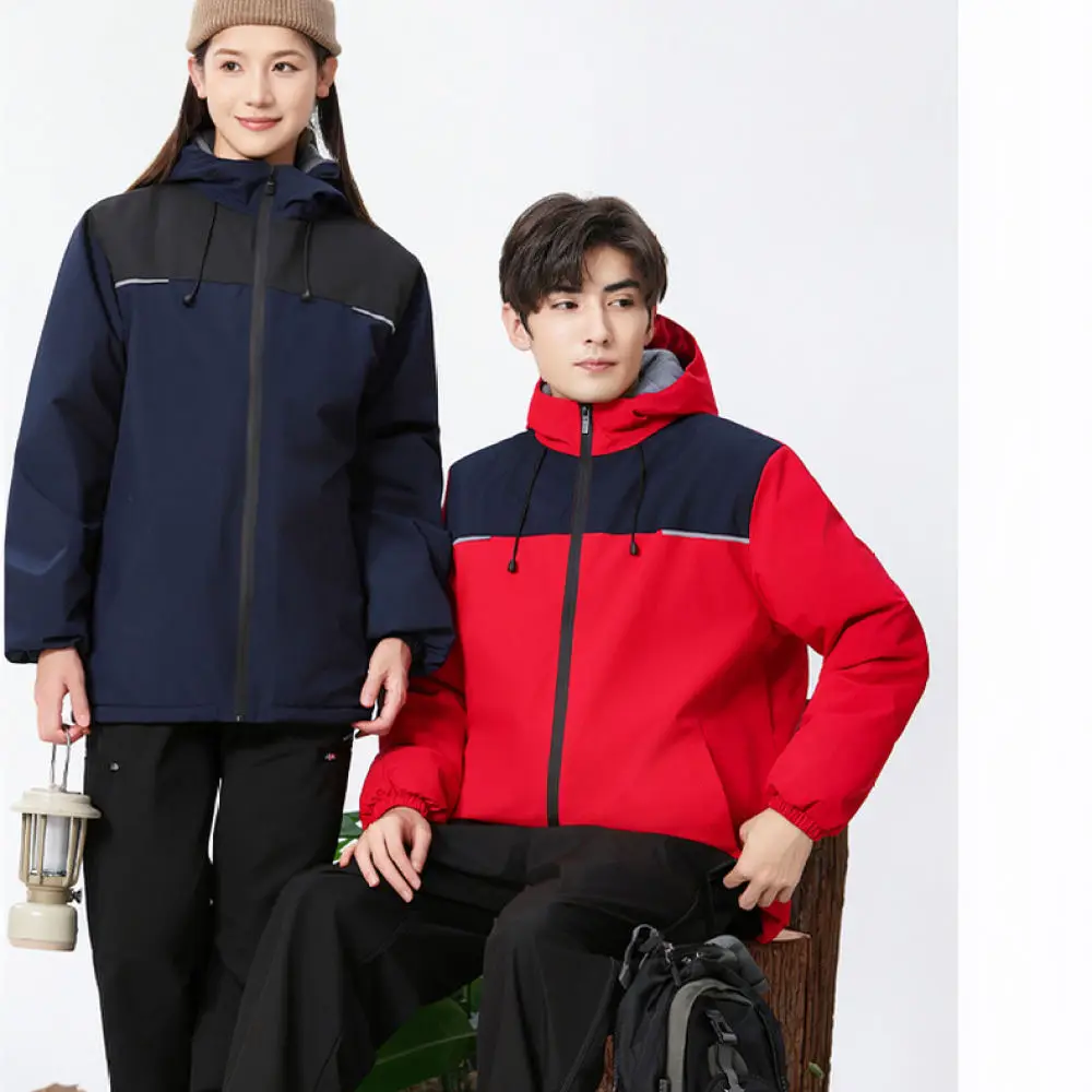 Unisex Winter Tactical Workwear Jacket Thickened Fleece Lined Waterproof Windproof Outerwear For Camping Hiking Hunting Skiing