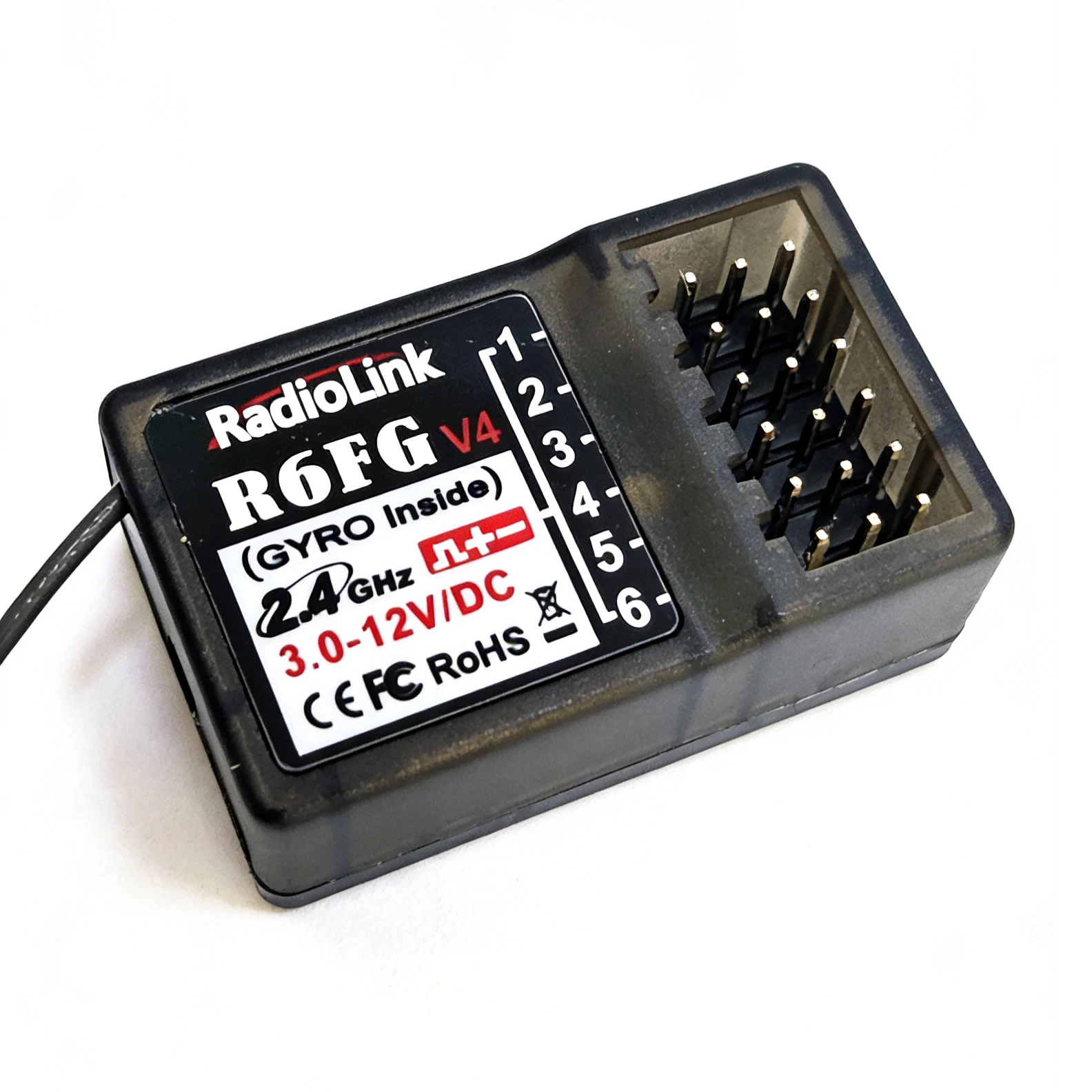 Radiolink R6F/R6FG 6CH 2.4GHz Receiver with Gyro Integrated and HV Servo Supported for RC4GS/RC6GS/RC4G