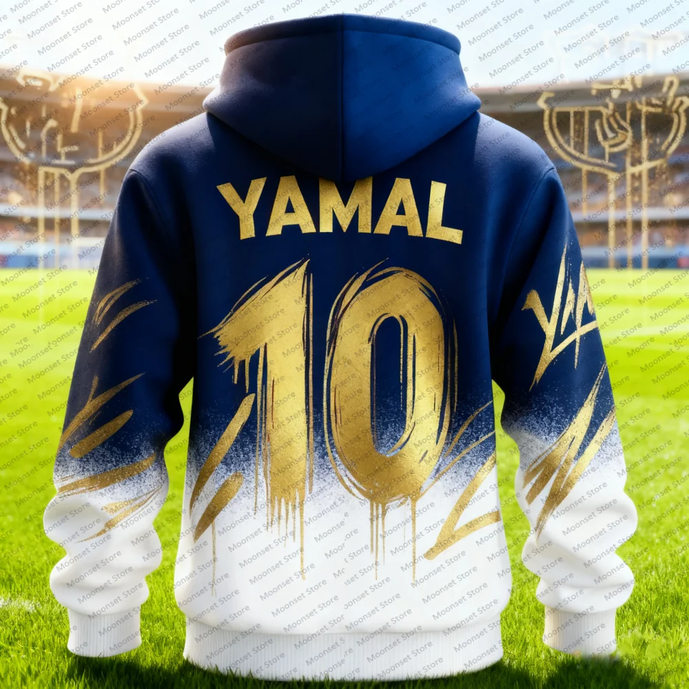 YAMAL Designed Graffiti Soccer Hoodie Long Sleeve Couple Autumn Winter Training Top Hoodie Men Women's Hoodie Kids Hoodie