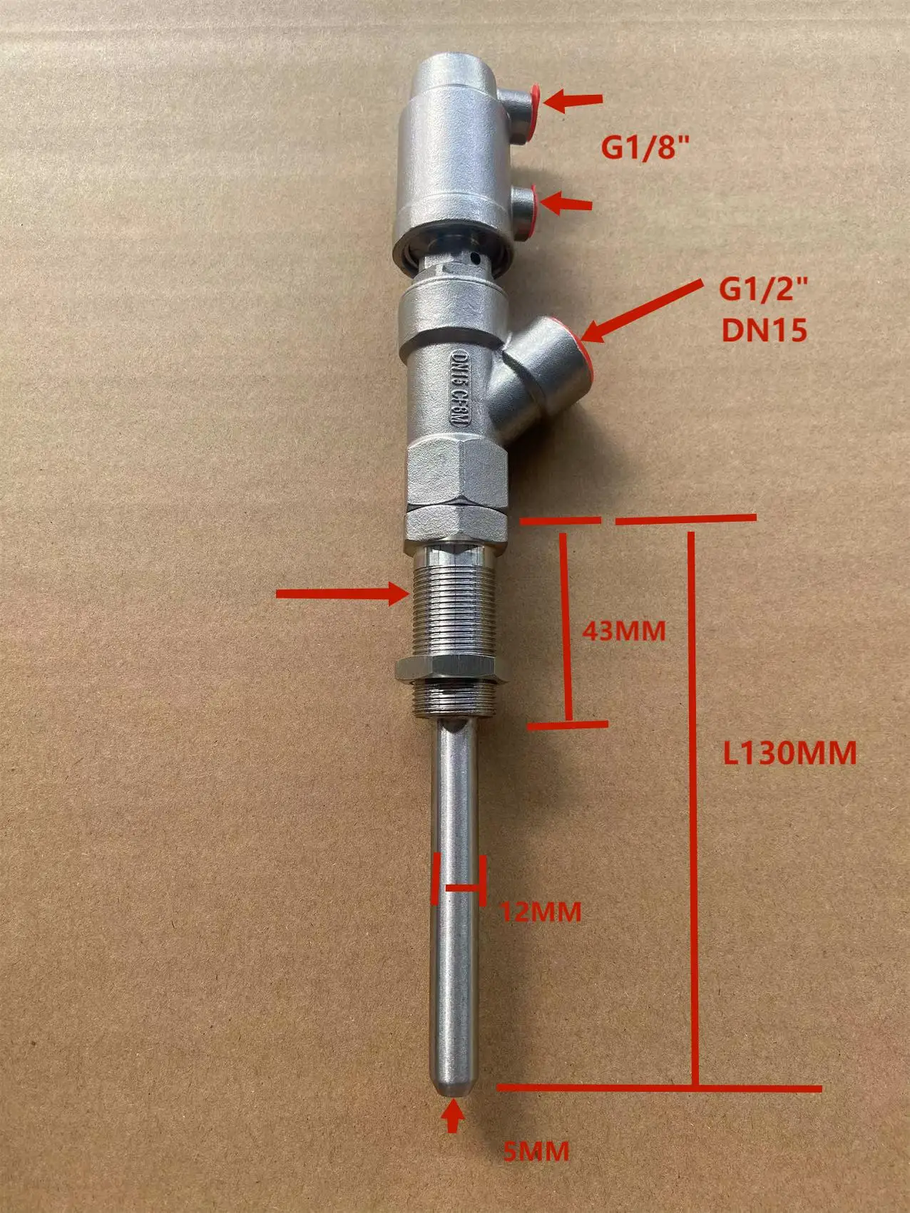 304 316 stainless steel anti-drip canning valve discharge nozzle