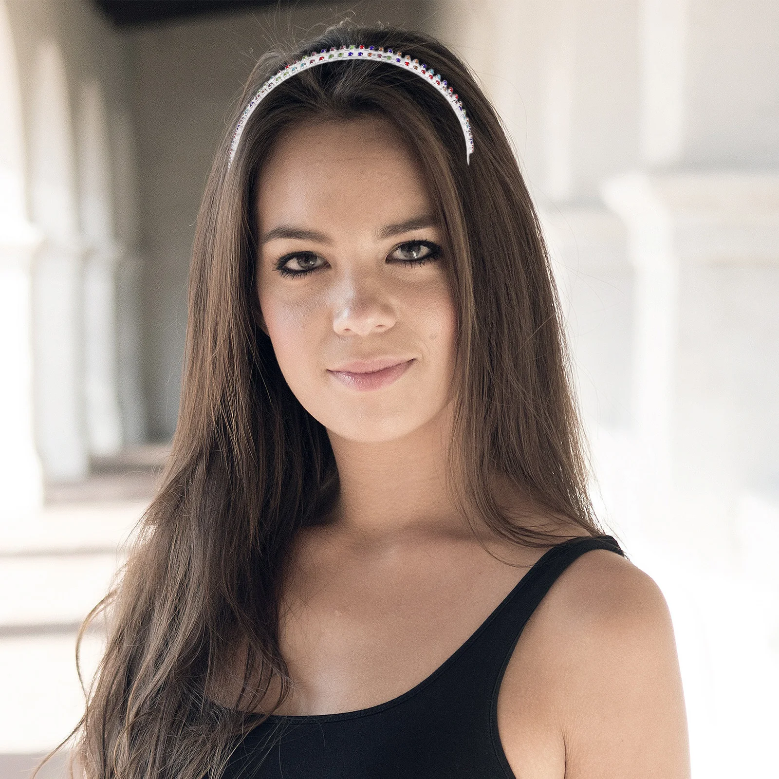 

2pcs Headband Double Layer Crystal Hair Band For Women Lightweight Sparkly Hairpin Bridal Wedding Party Daily Wear