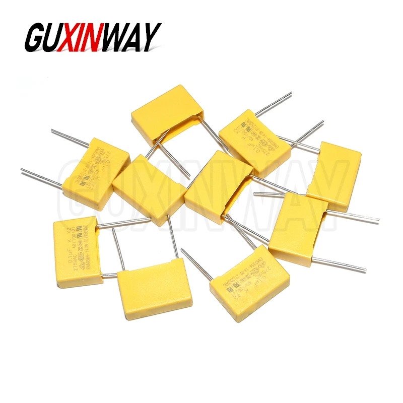 10pcs X2 Safety capacitor  Polypropylene film 15mm 100NF 1UF 150NF 22NF 220NF 330NF 47NF 470NF 680NF