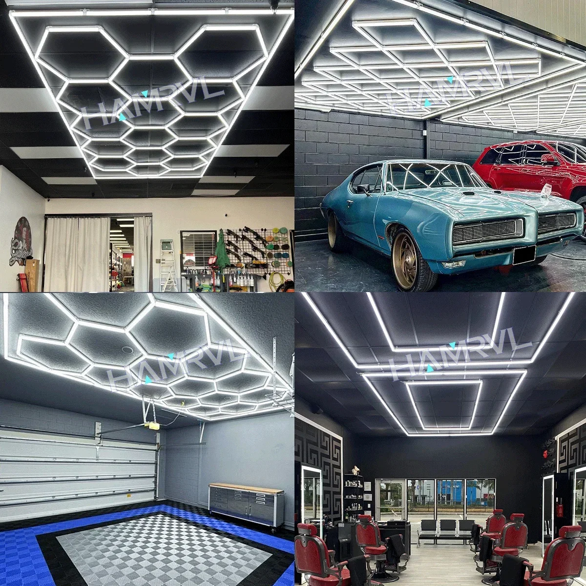 LED Hexagon Light Garage Lamp Lighting Tube 110-240V Ceiling Lights LED Lighting Safety For Garage Factory Market GYM Customized