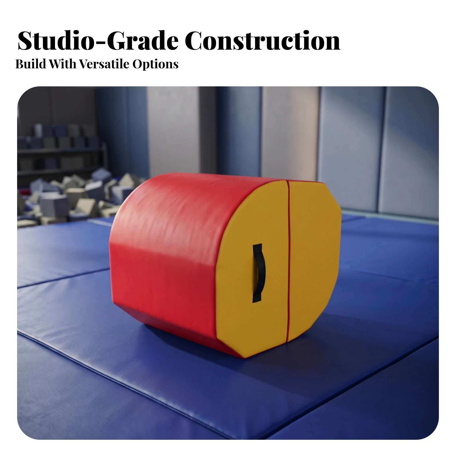 Back Handspring Training Aid High-Density Tumbling Barrel Gymnastics Training Barrel with Handle Commercial-Grade for Gymnasts