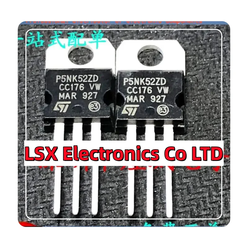 10PCS-50PCS  P5NK52ZD STP5NK52ZD  TO-220 520V 4.4A  Original In Stock Fast shipping