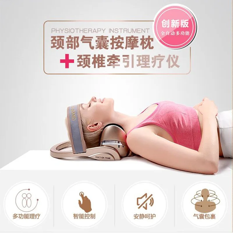 Neck Massager Smart Remote Control Heating Kneading Cervical Therapy Device For Head Shoulder Home Office Use