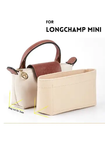Bag Organizer for LONGCHAMP Mini Tote Timid Bag Storage & Finishing Inner Bag Liner Handbags Insert Organizer Fit Mini Size