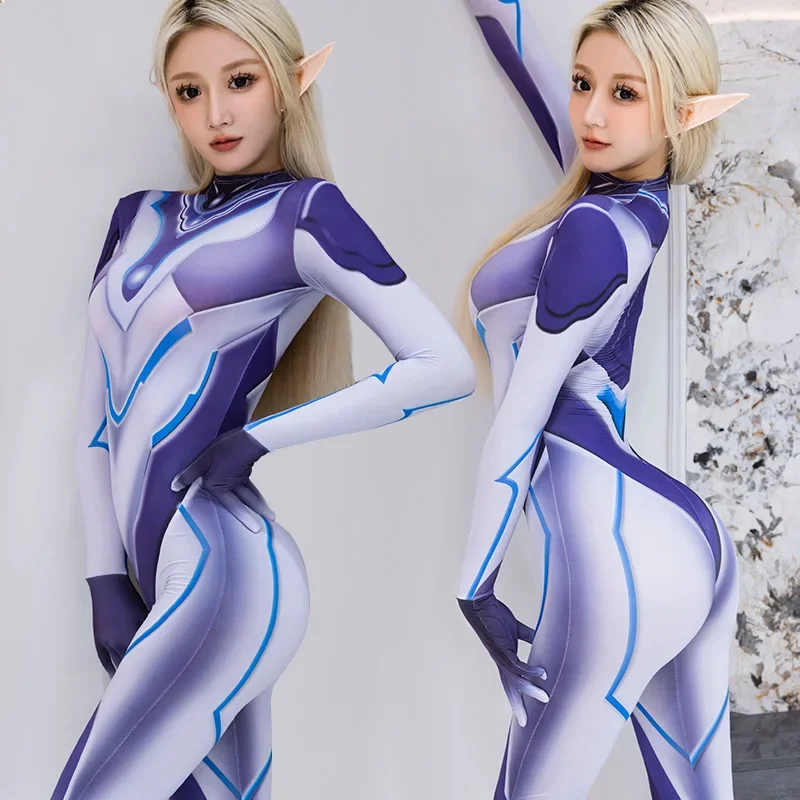 Sexy Anime Cosplay Costume per le donne Lingerie erotica cerniera cavallo aperto maniche lunghe collant tuta giochi di sesso giochi di ruolo vestiti