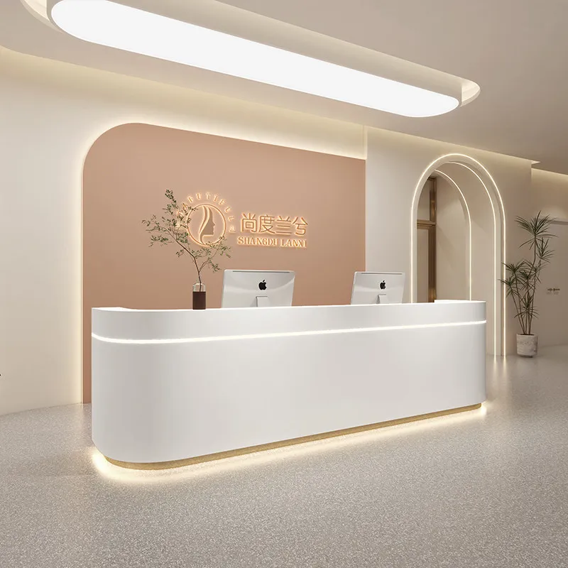 Beauty salon Bar checkout page Medical beauty clinic Reception desk Skin management center Service desk Company front desk Simpl