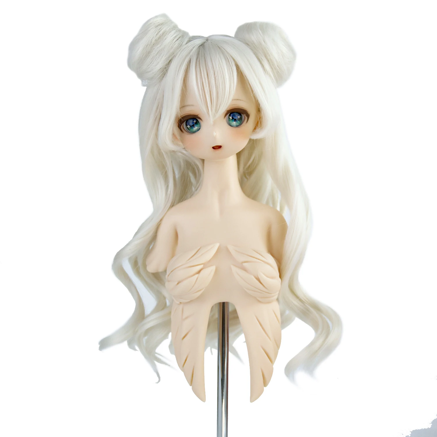 

Doll Wig 1/3 8-9inch Long Hair Wavy Pure White Milk Silk for BJD/ SD/Smart Doll/MSD/Minifee/Yosd Dollfie Doll Accessories