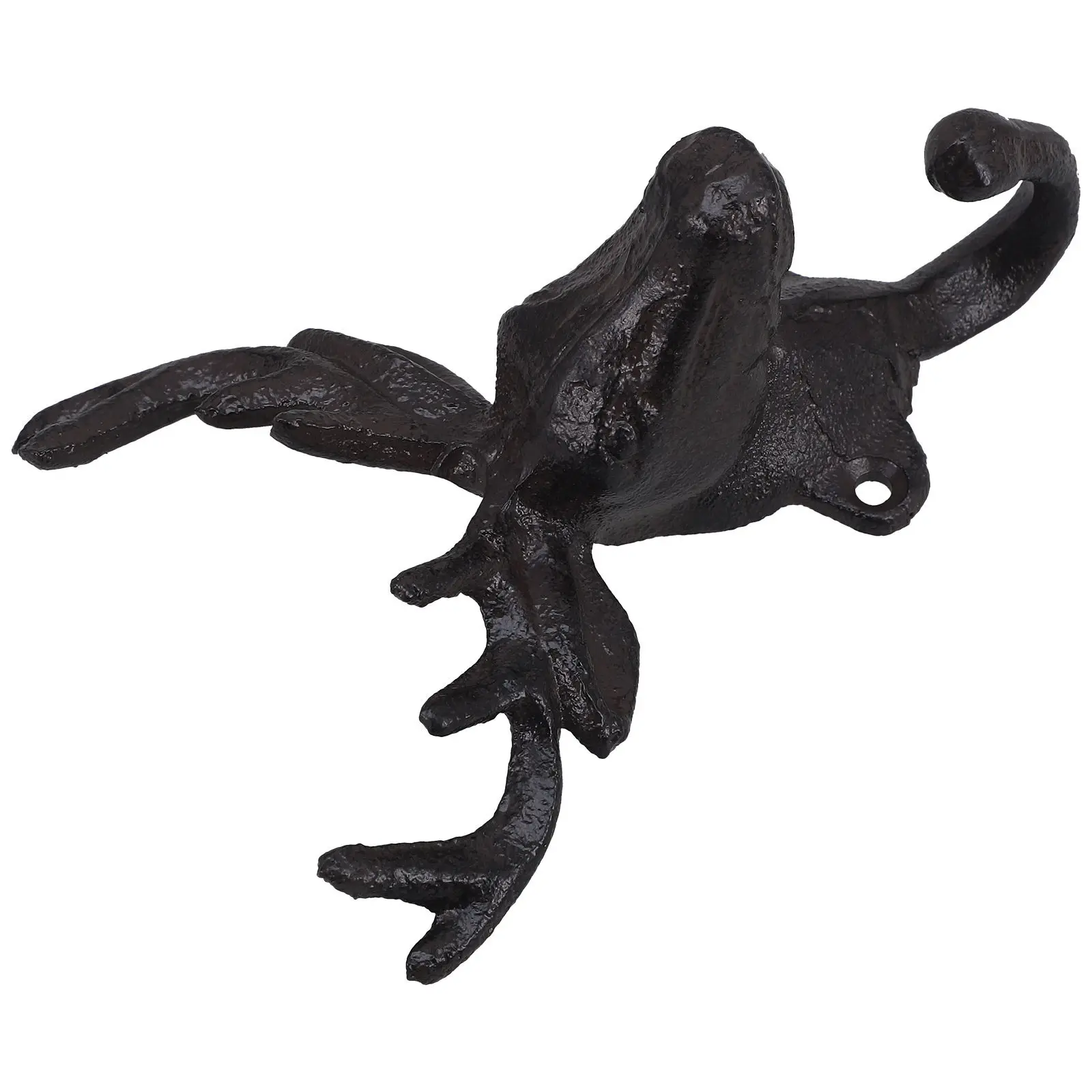 Cast Iron Wall Hook Deer Head Shape Vintage Rustic Coat Hanger Sturdy Clothes Bag Towel Hook for Bedroom Kitchen Bathroom Wall