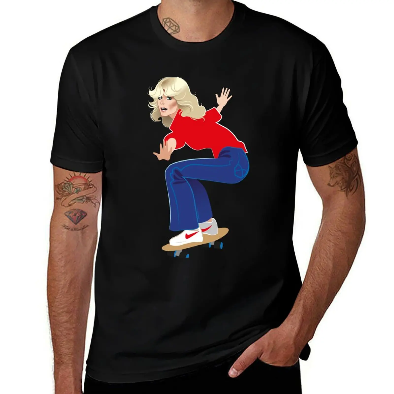 

Farrah Fawcett T-Shirt blacks cotton man t-shirts summer top anime men t shirts