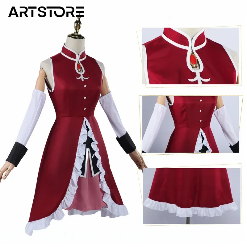 Puella Magi Madoka Magica Fantasia Cosplay, Kyoko, Sakura, Interpretação, Quadrinhos com vestido, Perucas de festa de Halloween, Anime Prop