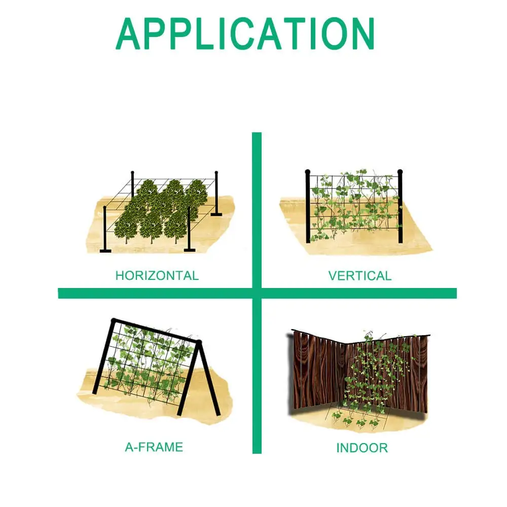 Plastic Trellis Netting Heavy-Duty Garden Netting Roll for Climbing Plants Melons Vegetables and Grape Rack