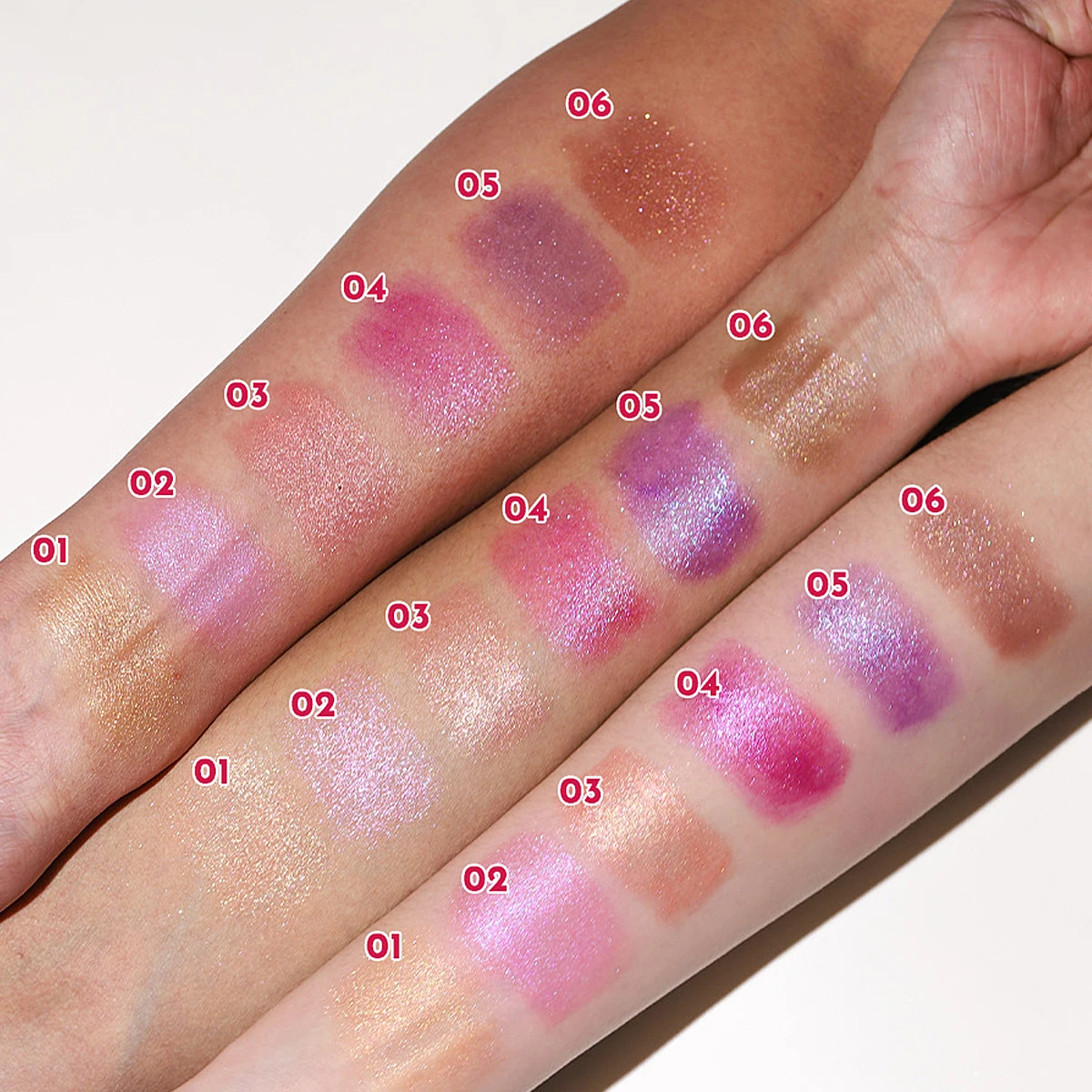 6 ألوان أحمر شفاه لامع ناعم، أحمر شفاه لؤلؤي متعدد الأغراض للوجه