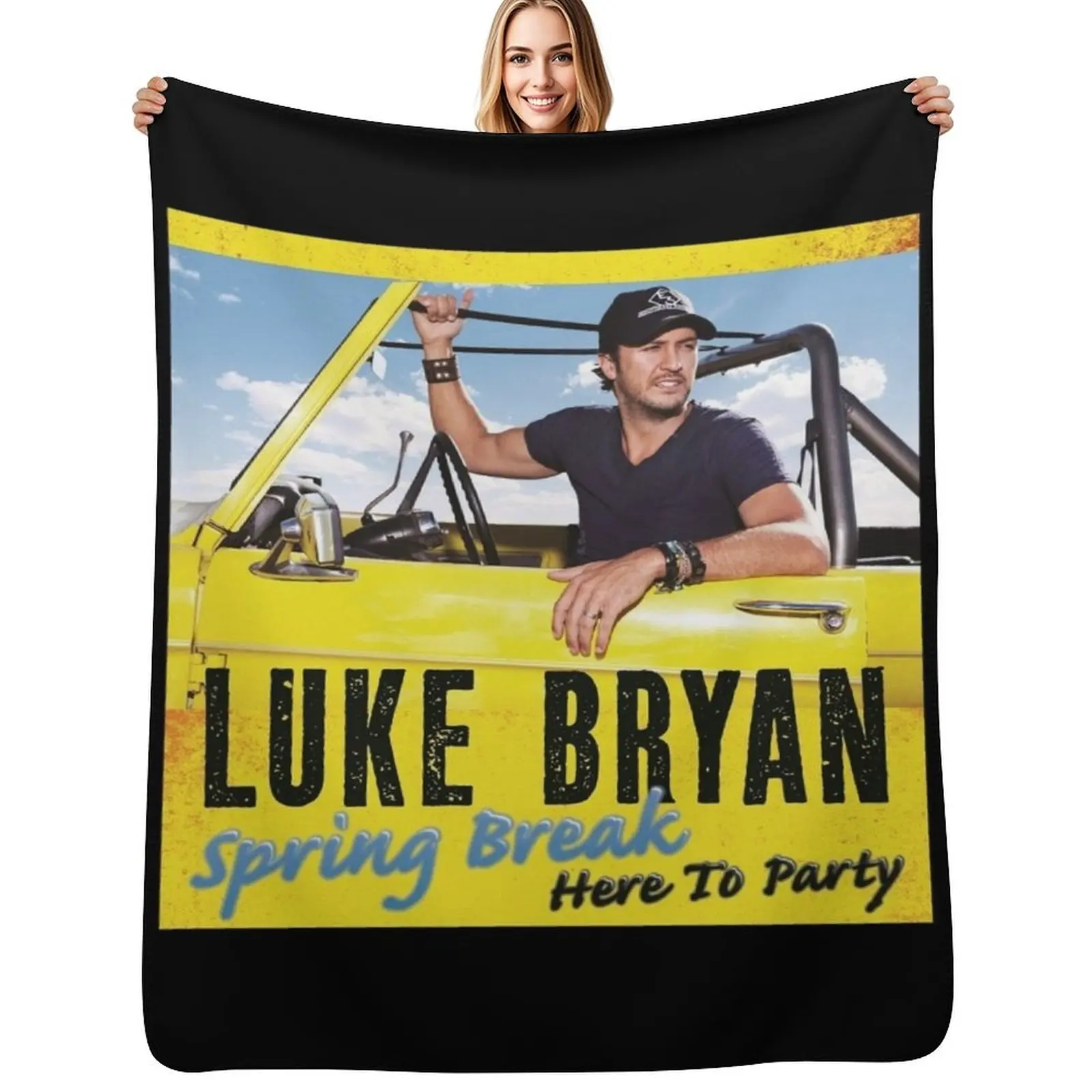 

Spring breakhere to party Throw Blanket Soft Bedroom Blanket for Night Sleeping