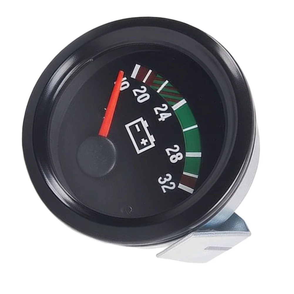 52mm Panel Mount Voltmeter Gauge with Analog Pointer Readout for Generator Voltage Monitoring 12V and 24V Compatible Input Range