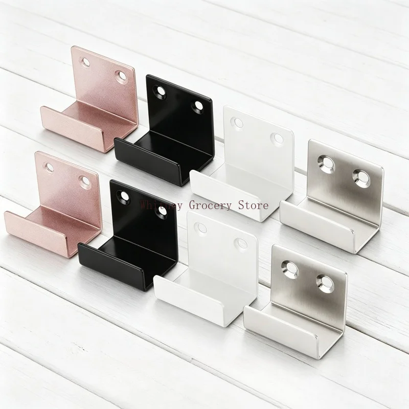 2Pcs Stainless Steel Hanging Code Wall Fixing Clip U Shape Tile Mirror Board Display Rack Multifunction Firm Hook Accessories