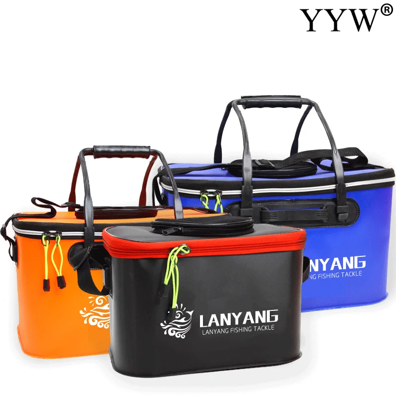 

Fishing Bucket Folding Thickening Living Fish Bucket Portable Eva Water Tank Camping Fishing Tackle Live Fish Box Tackle Boxes