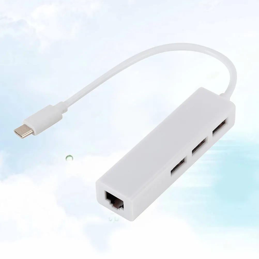 

Сетевой адаптер Type-C на RJ45 с 3 портами USB 3.1, 10 Гбит/с, 100 Вт PD, передача данных 20 Гбит/с, белый, для ноутбуков
