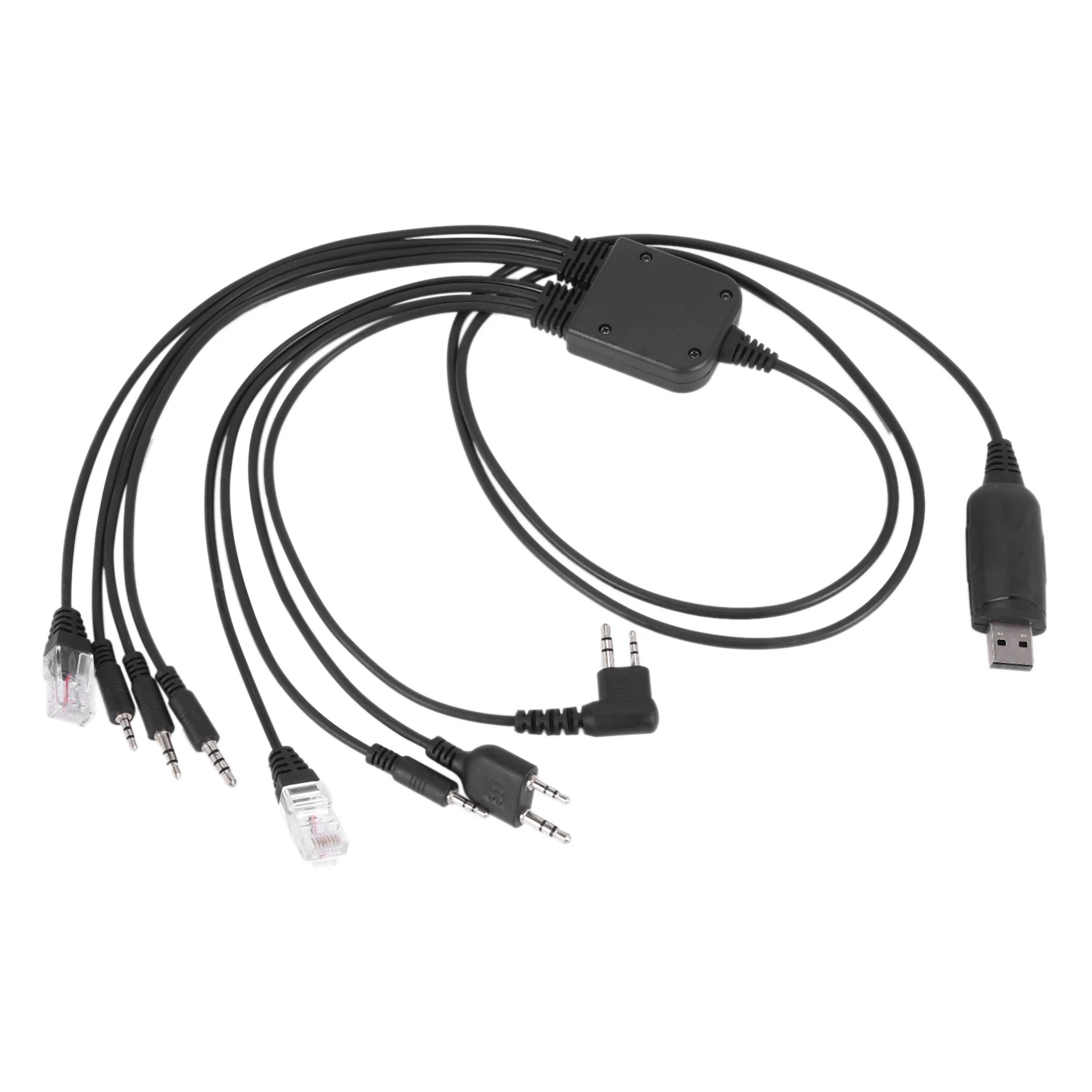 AA08-2X Eight In One USB Programming Cable Compatible For Walkie Talkie Motorola Kenwood ICOM BAOFENG TYT QYT Radio