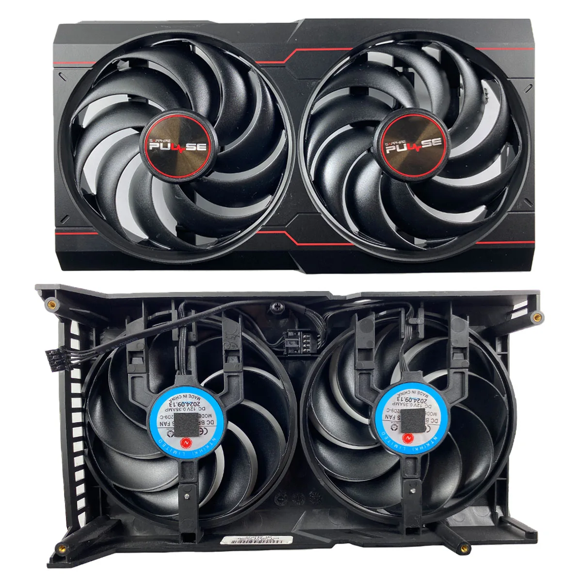 New For SAPPHIRE Radeon RX6600 6600XT PULSE Graphics Card Replacement Fan Panel with fan set