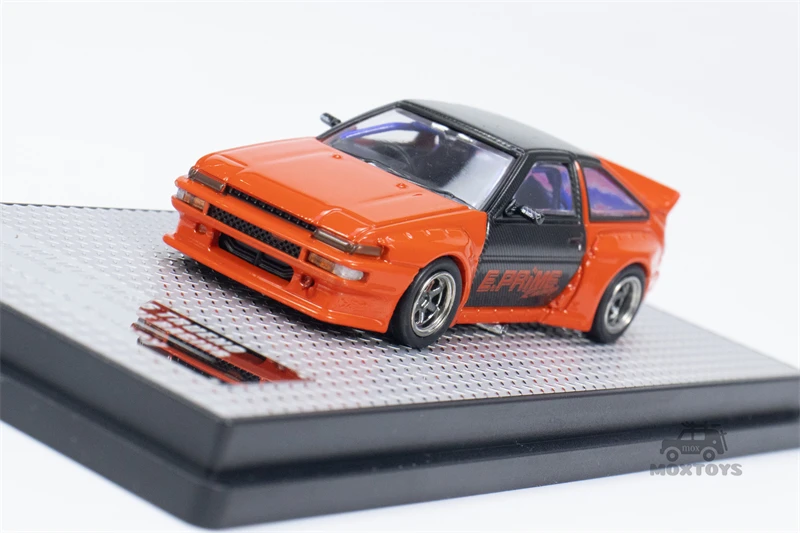 INNO 1:64 COROLLA TRUENO AE86 PANDEM / ROCKET BUNNY Orange Diecast Model Car