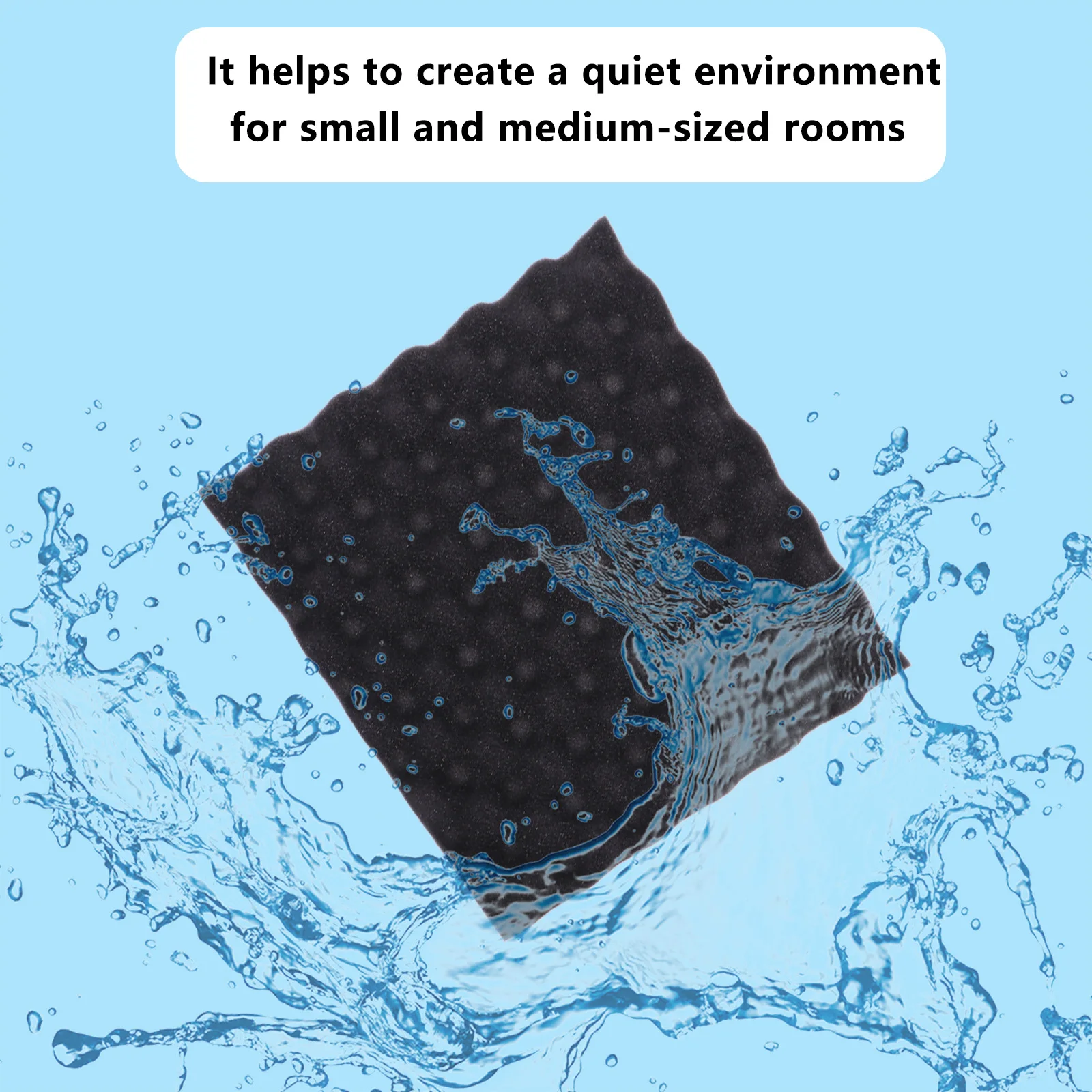 

6 pcs 30x30x3cm Black Sound Absorbing Cotton High Density Soundproof Panels Acoustic Foam Noise Reduction Wall Tiles Insulation