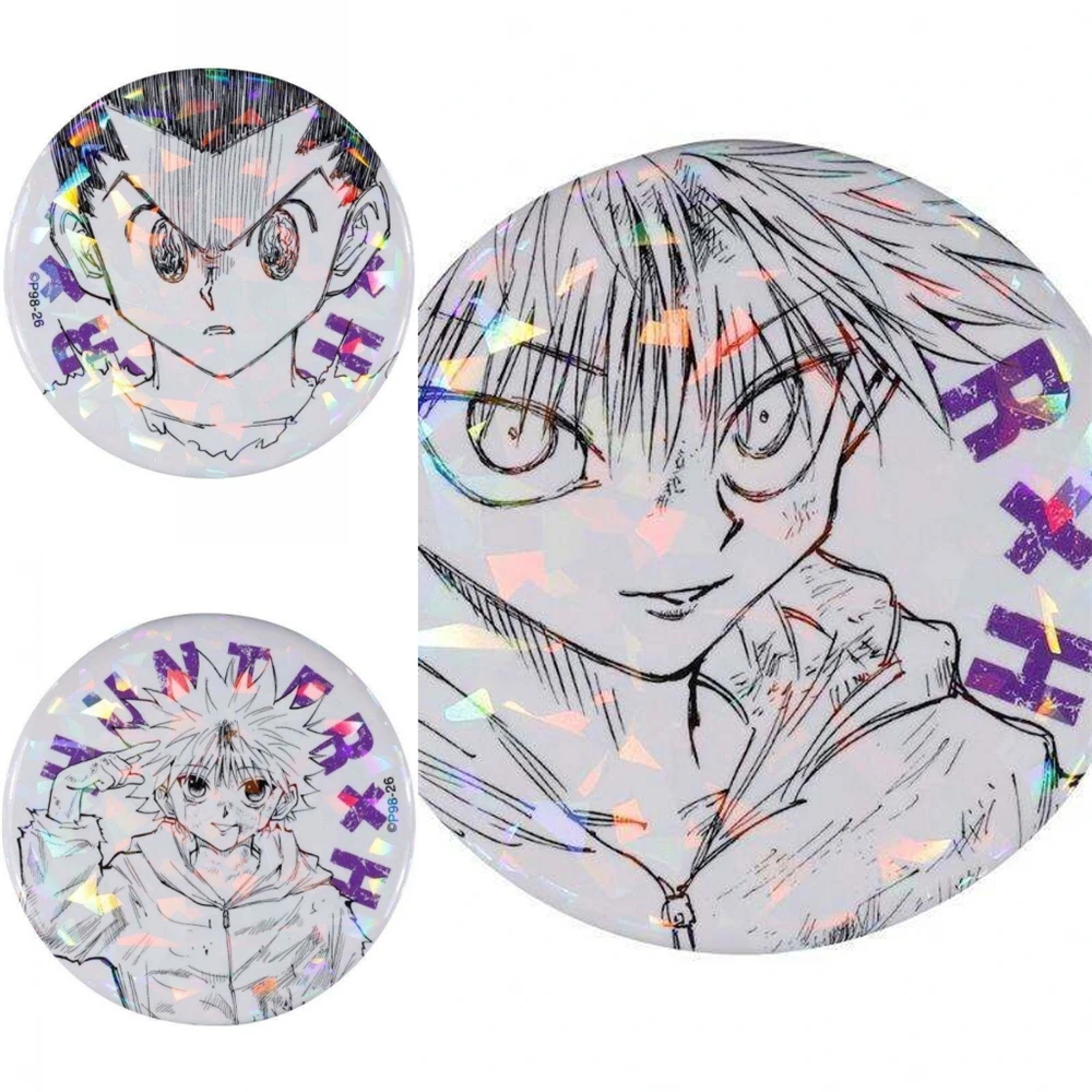 58mm Anime HUNTER×HUNTER HxH Gon Freecss‌ Killua Zoldyck Cosplay COSTUME Badge Pin SPTE Tinplate Brooch﻿ Prop Xmas Gilf
