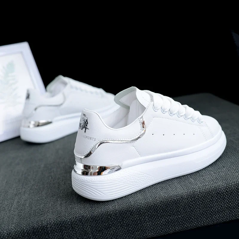 2024 wiosenne letnie damskie trampki mały biały buty na grubej podeszwie casualowe buty sportowe buty do biegania zapatillas de mujer 35-44
