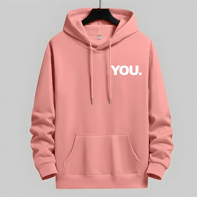 Blessyuki Simple Loose Sweatshirt Male 2023 Autumn Korean Chic Letter Printed Hoodies Men Casual Oversized Long Sleeve Pullover