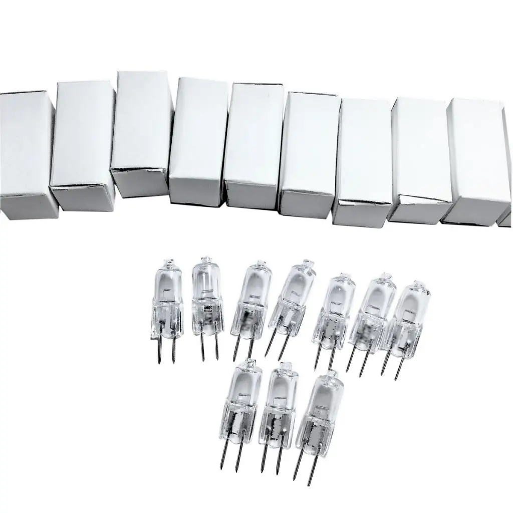 G4 Base Halogen Light Bulb 12V High Brightness Quartz Glass Energy Saving Lamp for Indoor Room Light