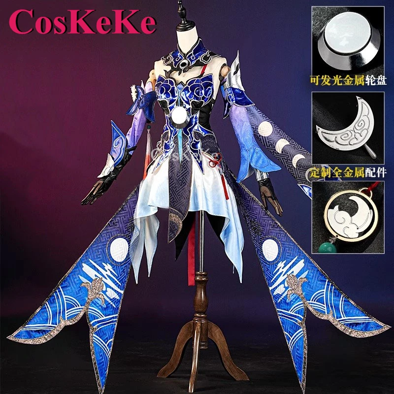 

CosKeKe Jingliu Cosplay Anime Game Honkai: Star Rail Costume Sweet Elegant Formal Dress Halloween Party Role Play Clothing S-XXL