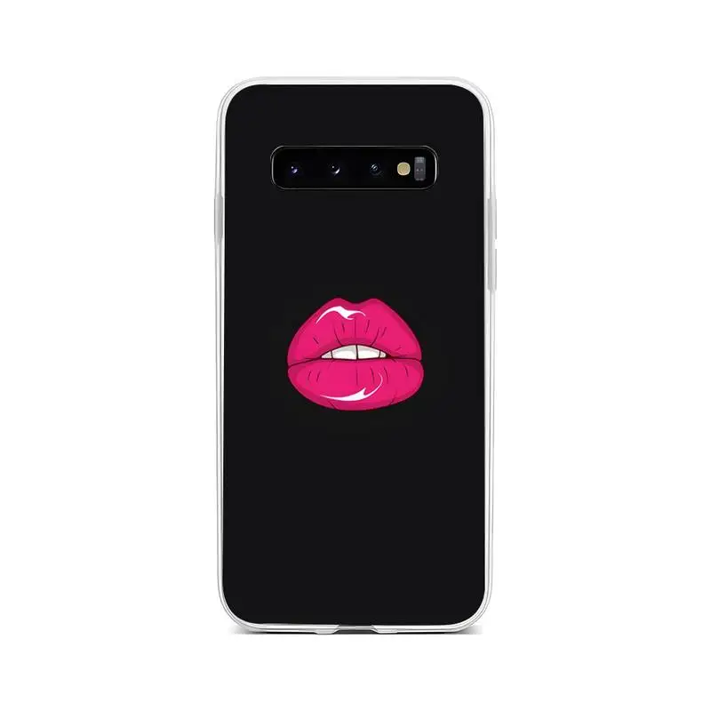 Sexy Lips Phone Case For Samsung Galaxy A10s A20S A30S A50S A10A 12 A20 A20E A40 A30 A50 A70 A31 A51A52 A71 Transparent