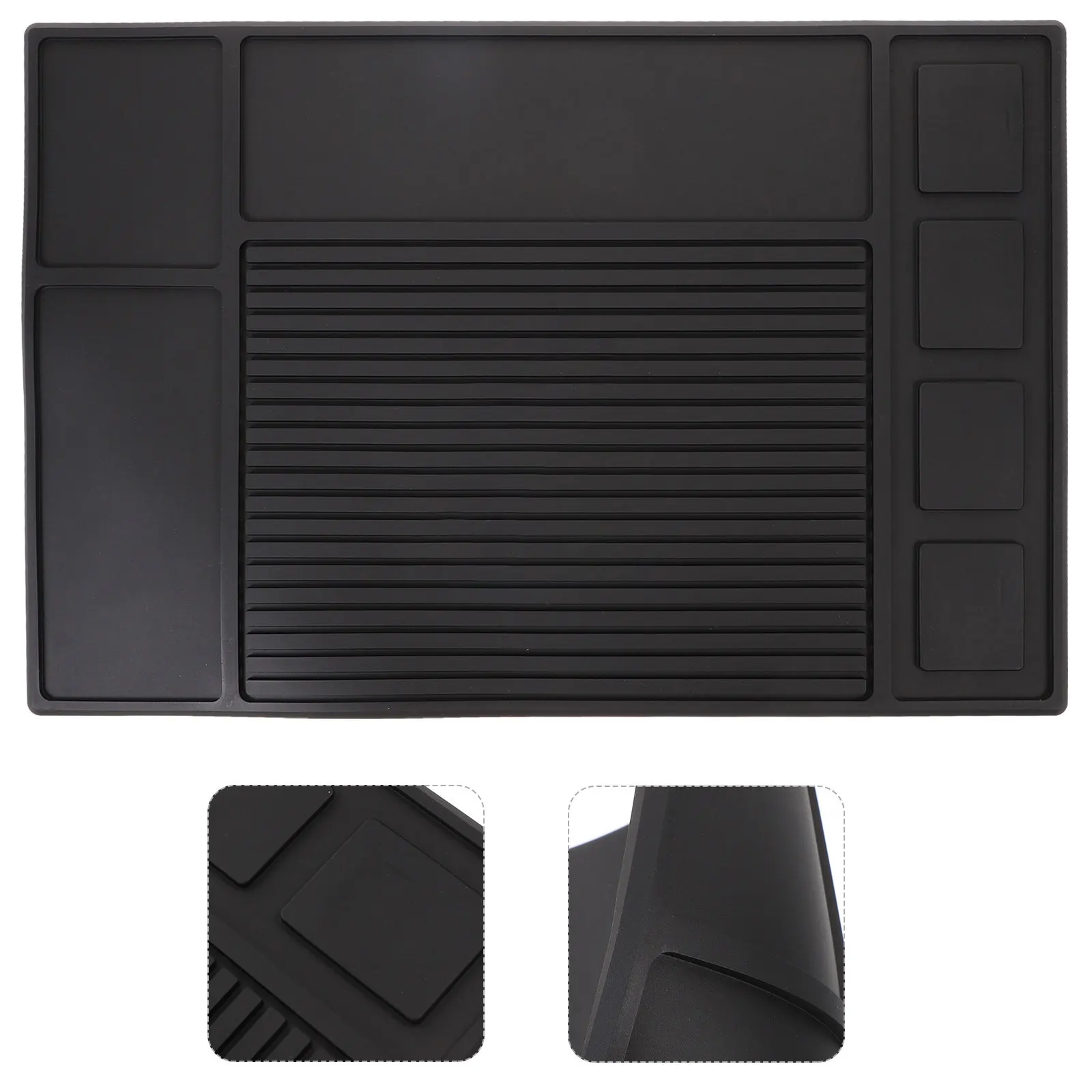 

Противоскользящий силиконовый коврик-органайзер для парикмахерских инструментов: для салонов и дома, для машинок для стрижки и других инструментов парикмахера