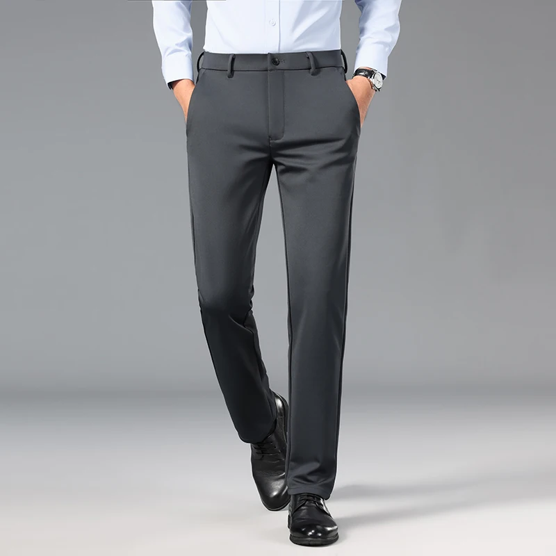 Fashion Loose Button Spliced Zipper Pockets Solid Color Business Pants Men's 2024 Summer New Oversized All-match Casual Pants