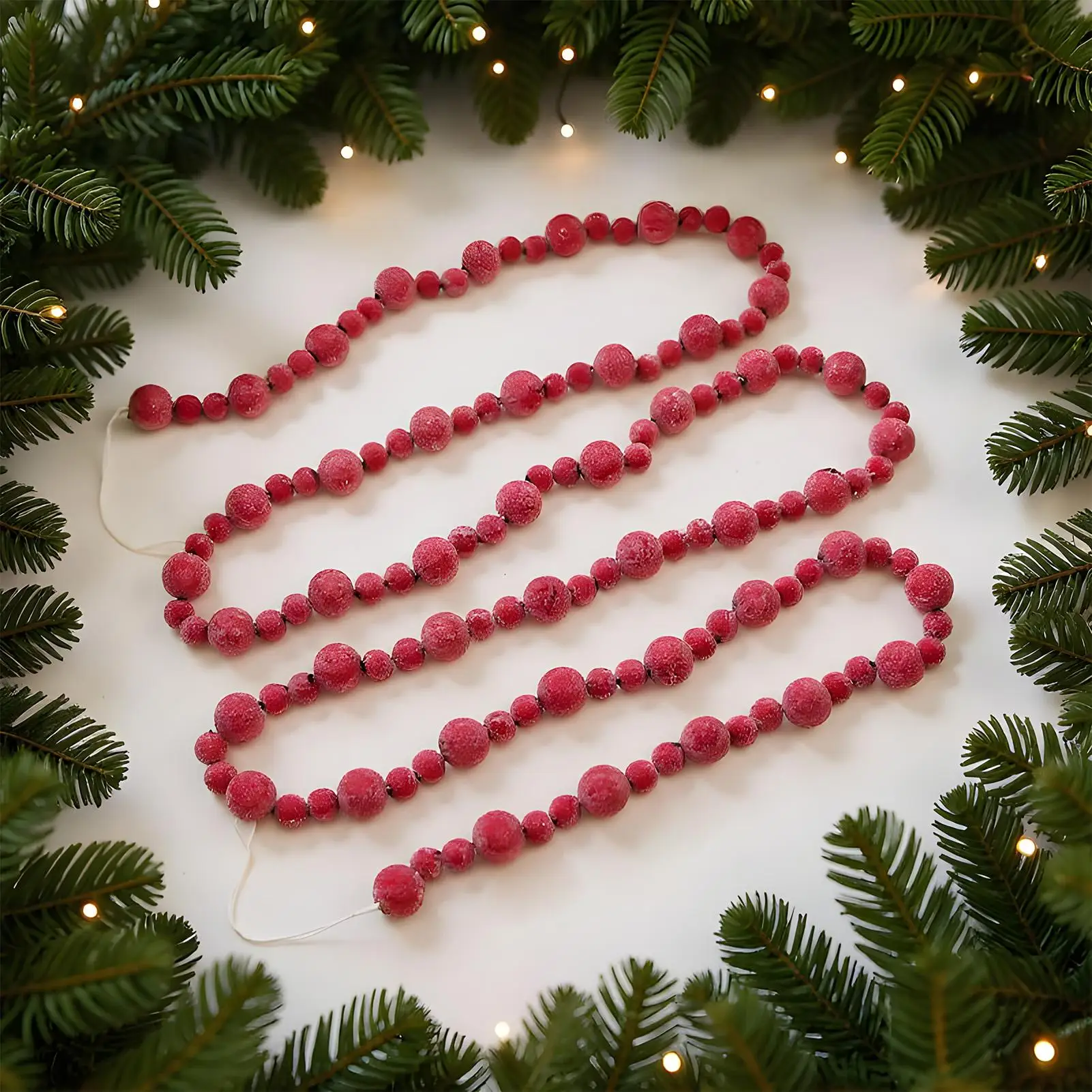 

Ягодная гирлянда для украшения 108,27 дюймов, реалистичный искусственный праздничный рождественский венок, декор для уличной кухни, мантия для дома