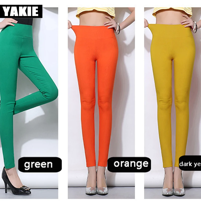 clothes 5XL 18 Colors Candy Color Leggings For Women 2022 Summer High Waist Stretch office Girls Skinny Leggings Female pants